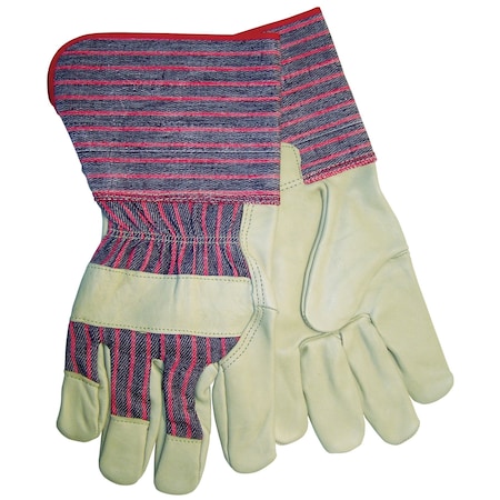 Mcr Safety Gloves, Industry Mixd Grain Lea Plm Gauntlet Cuf L, 12PK 1933L